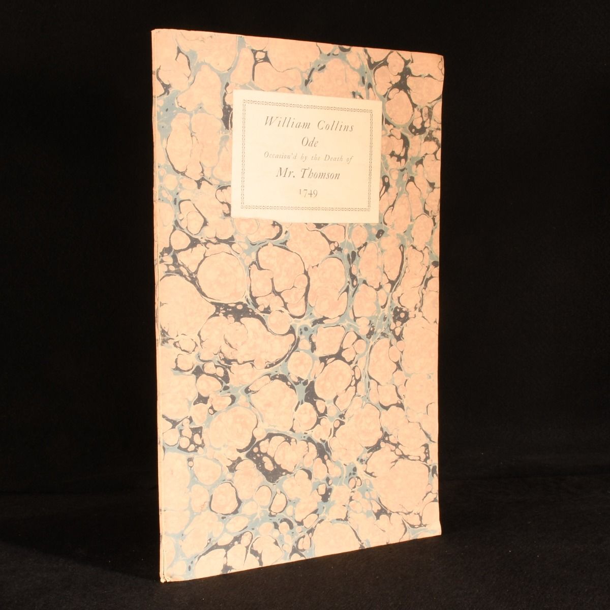 William Collins - Ode Occasion&Apos;D by the Death of Mr. Thomson