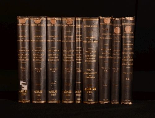 Freeman O'Donoghue and Laruence Binyon - Catalogue of Engraved British Portraits [Complete 6 Volume Set] and Catalogue of Drawings by British Artists