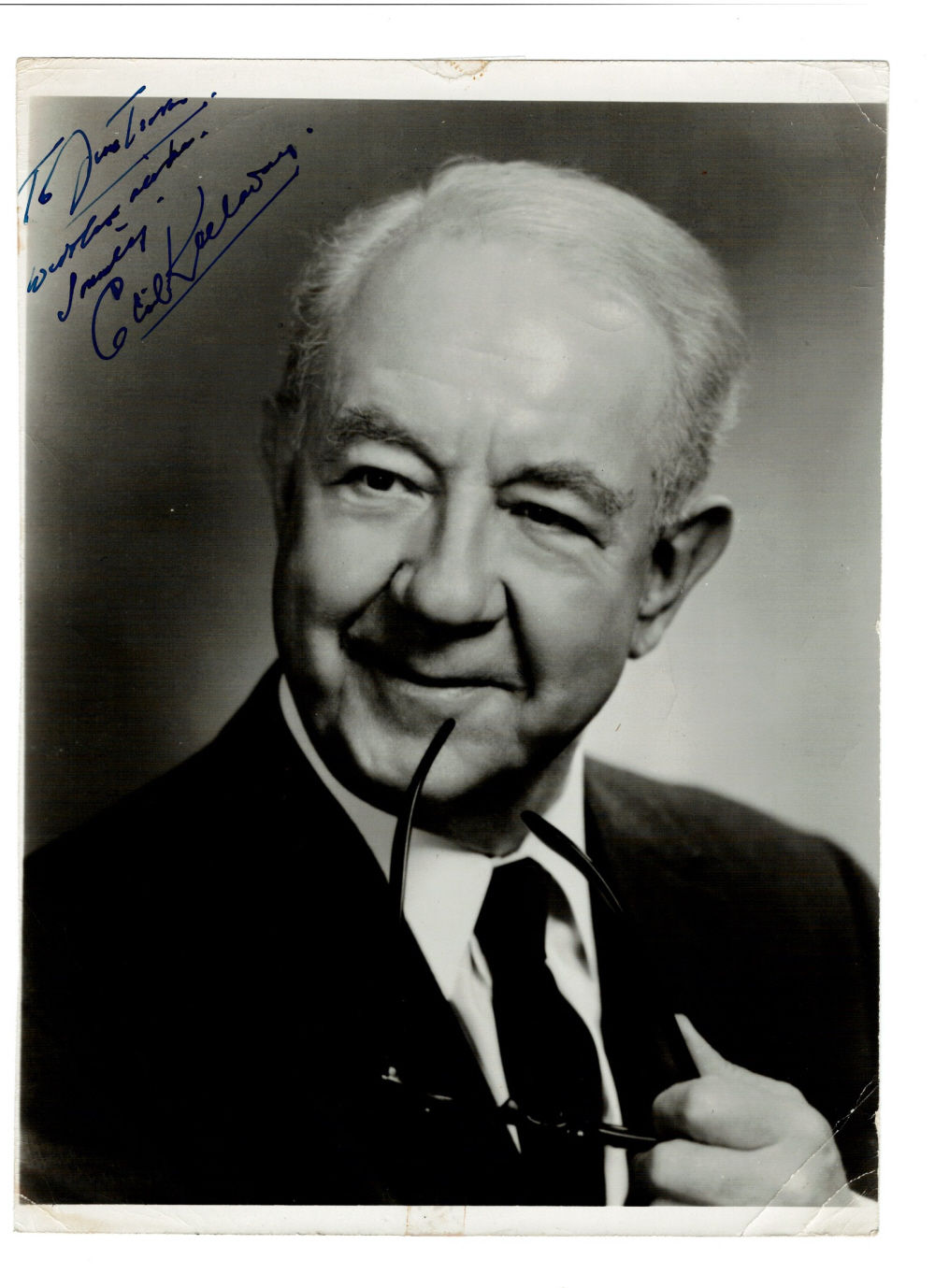 ORIGINAL PHOTOGRAPH INSCRIBED & SIGNED by the Character Actor CECIL KELLAWAY.