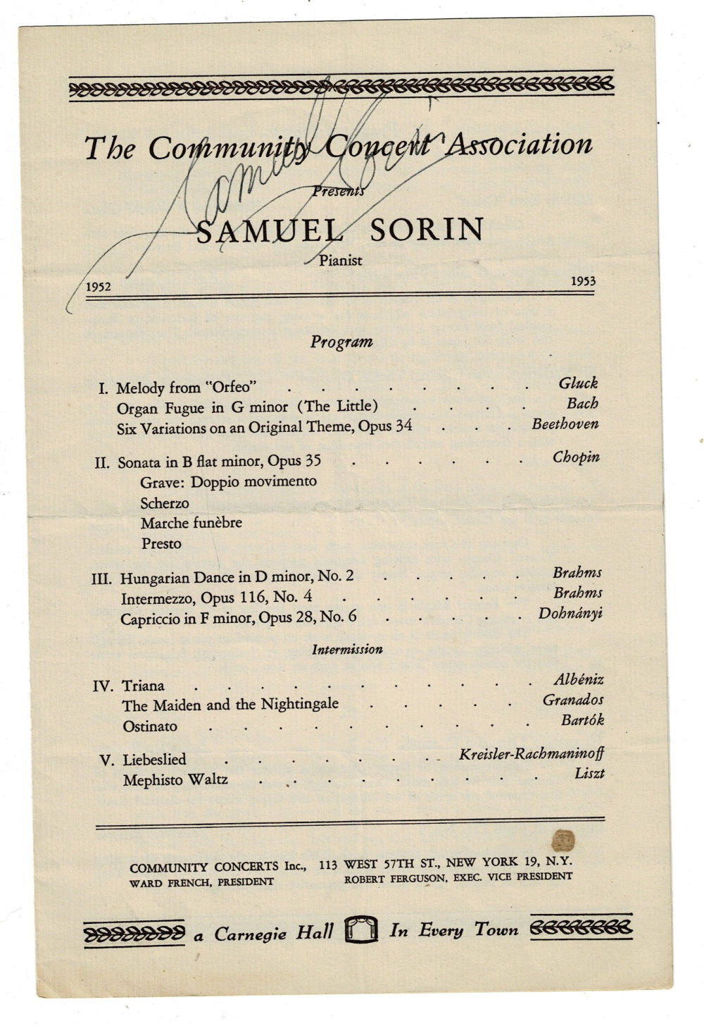 ORIGINAL PROGRAM: 