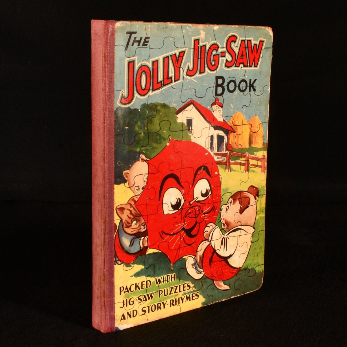 Anonymous - The Jolly Jig-Saw Book; Packed with Jig-Saw Puzzles and Story-Rhymes